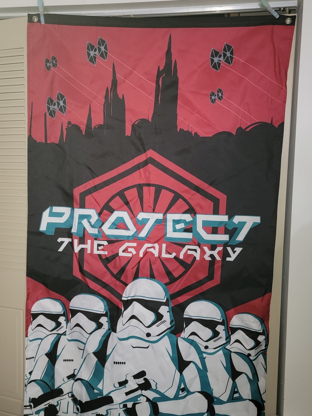 Protect the Galaxy Red and Black FLAG 3' X 5'